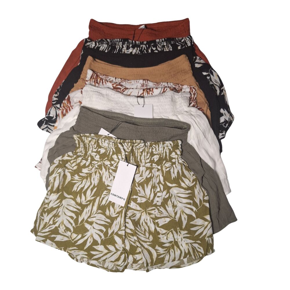 Lot of 8 Contempo Women’s Shorts Size XS NWT Casual Summer